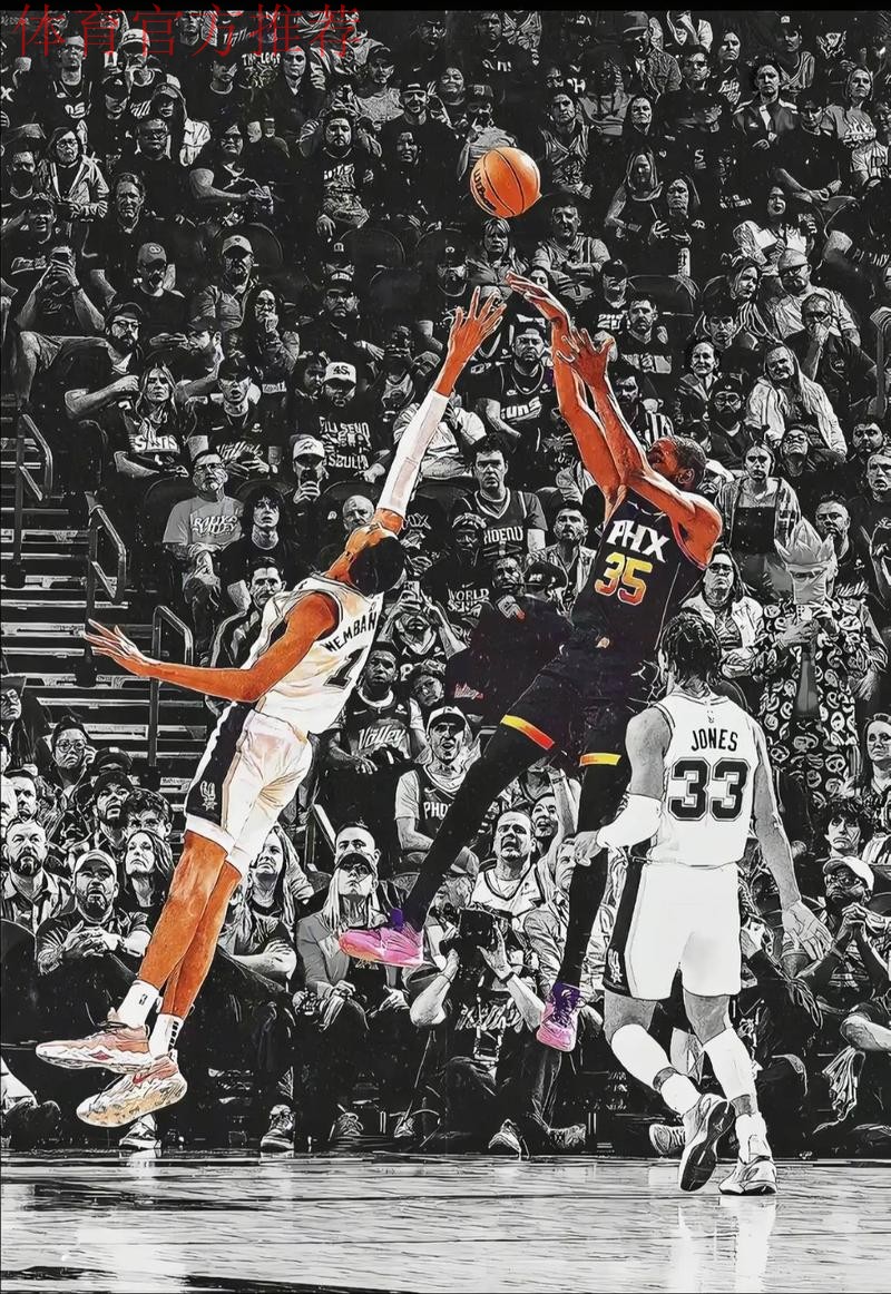 文班亚马右侧落位 转身后仰倒地命中